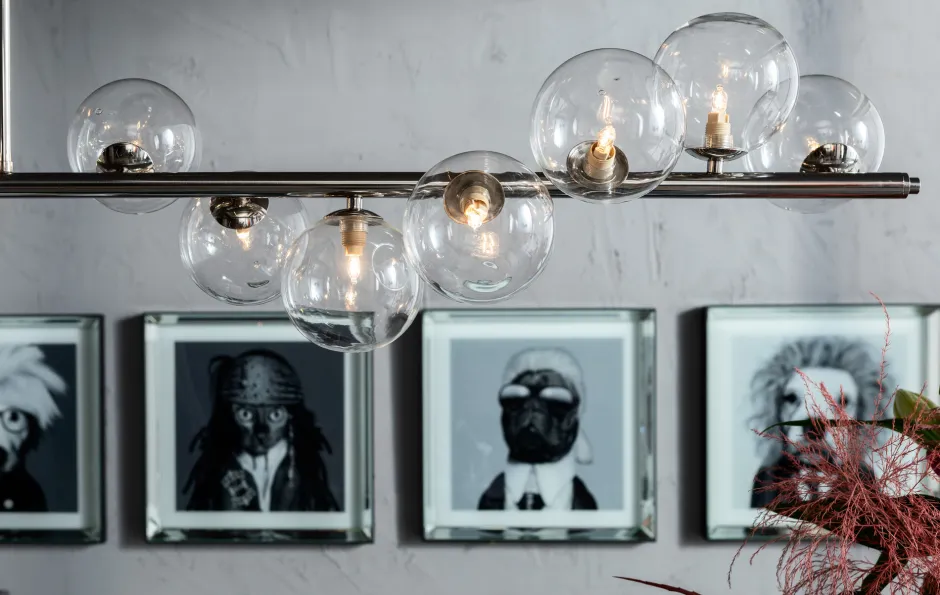 KARE Hängeleuchte Scala Balls Chrome 155cm