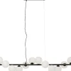 KARE Hängeleuchte Scala Balls Milky Schwarz 150cm