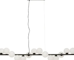 KARE Hängeleuchte Scala Balls Milky Schwarz 150cm