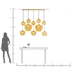 KARE Hängeleuchte Sphere Amber 160cm