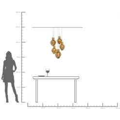 KARE Hängeleuchte Supernova Amber Cinque Ø50cm