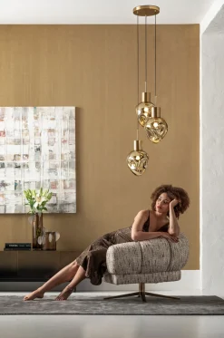 KARE Hängeleuchte Supernova Amber Tre Ø45cm