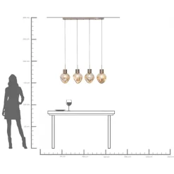 KARE Hängeleuchte Supernova Smoky 110cm