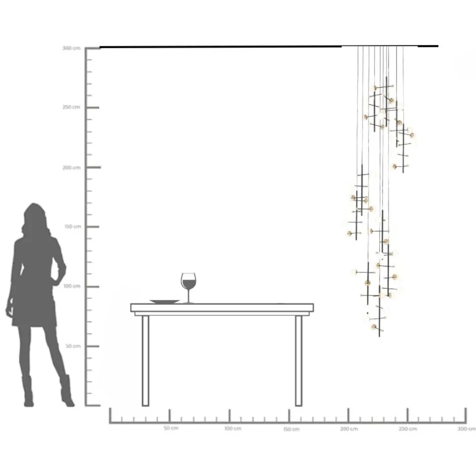 KARE Hängeleuchte Trapez 280cm
