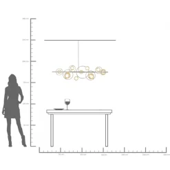 KARE Hängeleuchte Universe Chrom 110cm