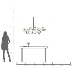 KARE Hängeleuchte Universe Schwarz 110cm