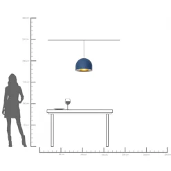 KARE Hängeleuchte Zen Blau Ø40cm