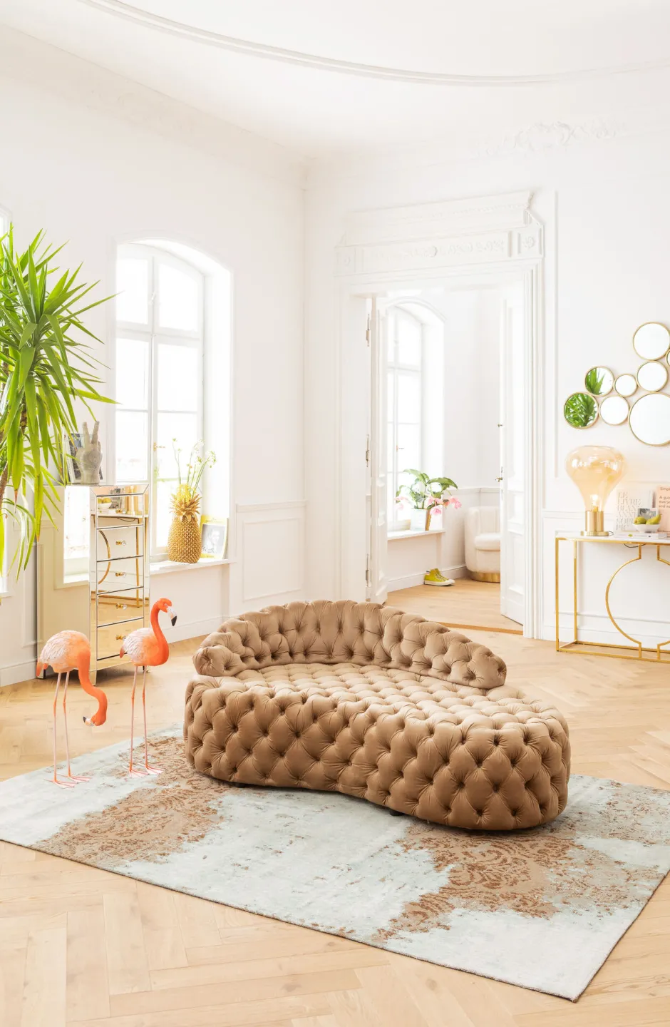 KARE Hochkommode Luxury Pearl 5 Schübe