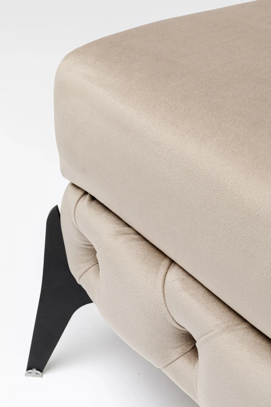 KARE Hocker Bellissima Velvet Taupe 80cm