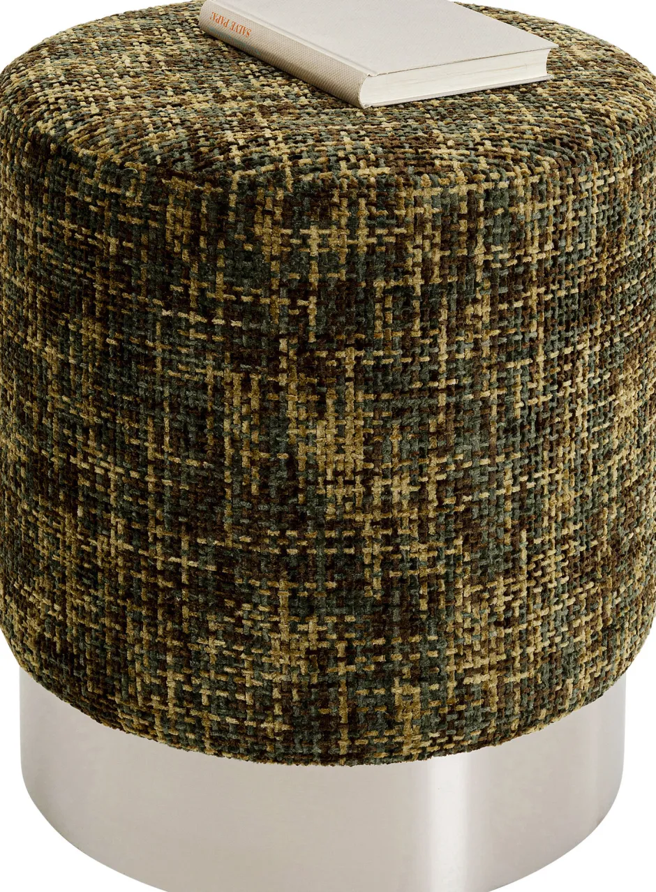 KARE Hocker Berry High Silber Grün Ø39cm