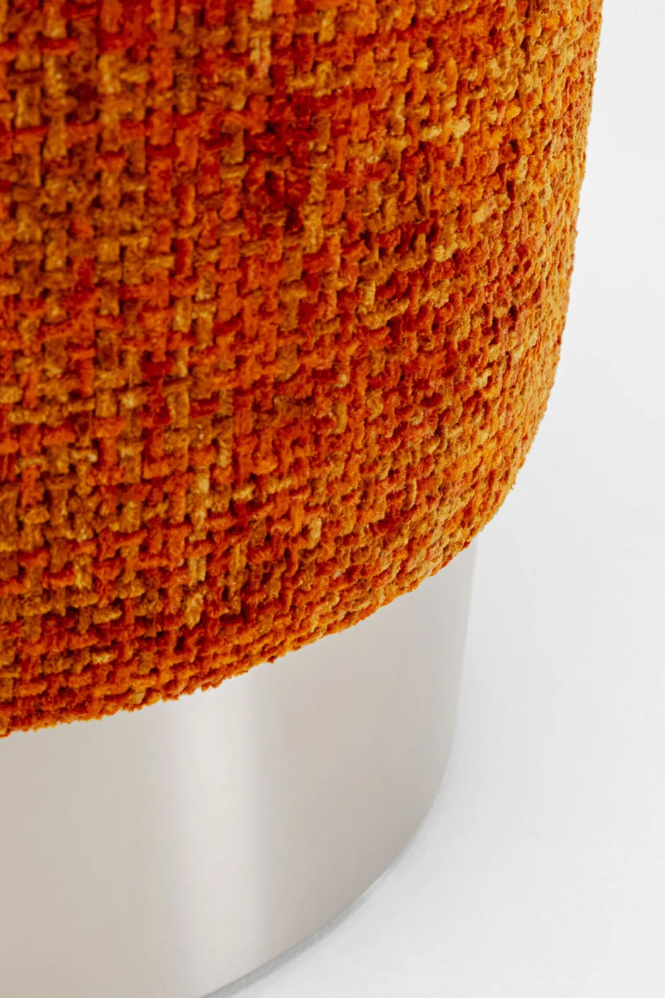 KARE Hocker Berry High Silber Orange Ø39cm