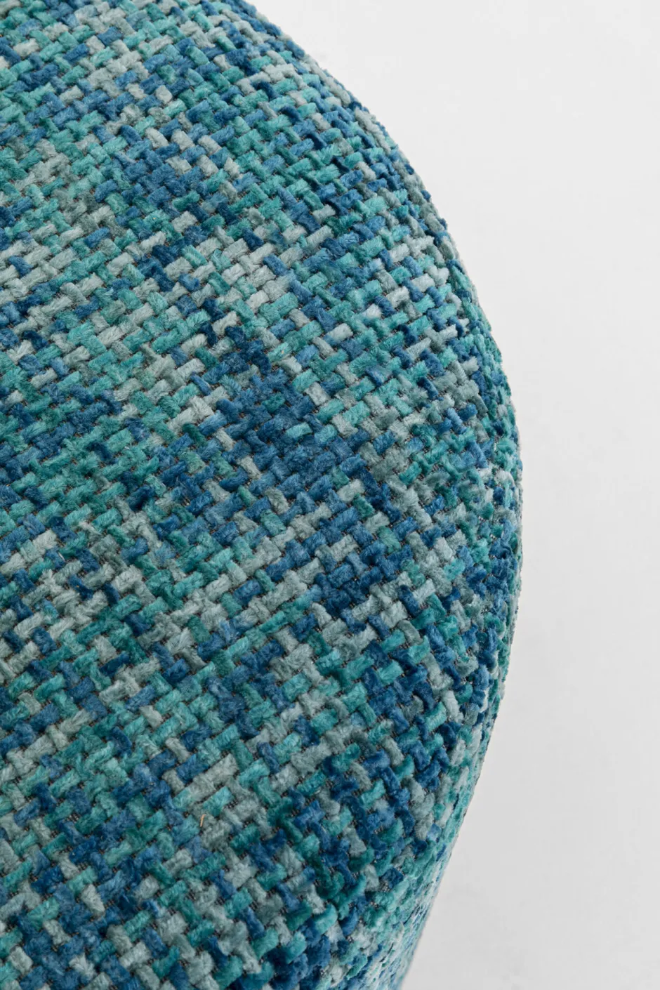 KARE Hocker Berry High Silber Hellblau Ø39cm