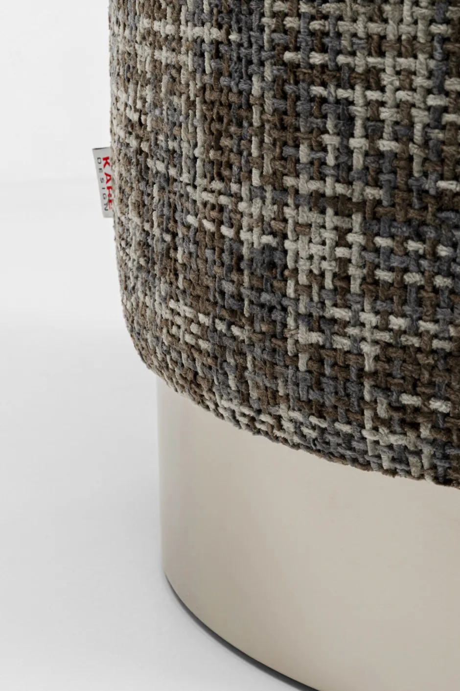 KARE Hocker Berry High Silber Dunkelgrau Ø39cm