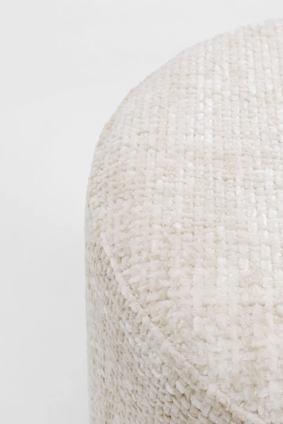 KARE Hocker Berry High Silber Beige Ø39cm