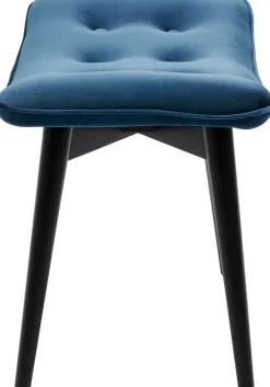 KARE Hocker Black Vicky Velvet Petrol 59x37cm