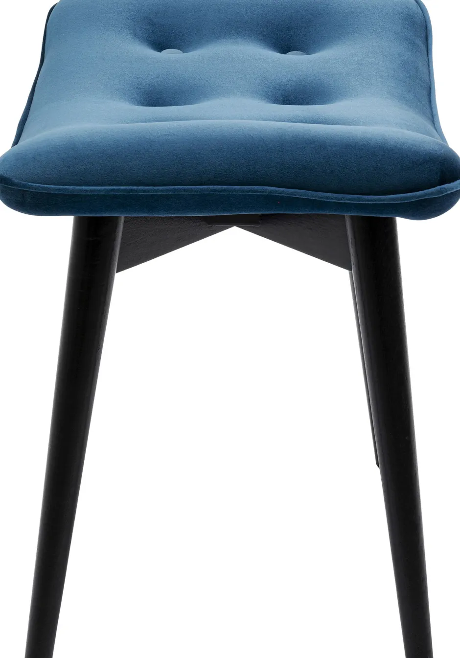 KARE Hocker Black Vicky Velvet Petrol 59x37cm