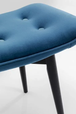 KARE Hocker Black Vicky Velvet Petrol 59x37cm