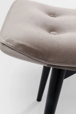 KARE Hocker Black Vicky Velvet Grau 46x59cm