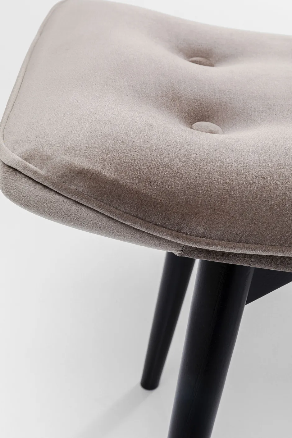 KARE Hocker Black Vicky Velvet Grau 46x59cm