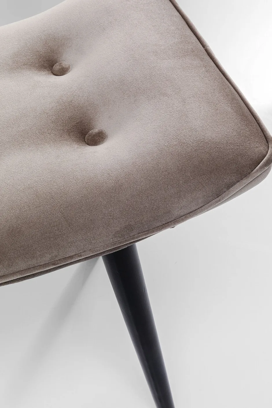 KARE Hocker Black Vicky Velvet Grau 46x59cm