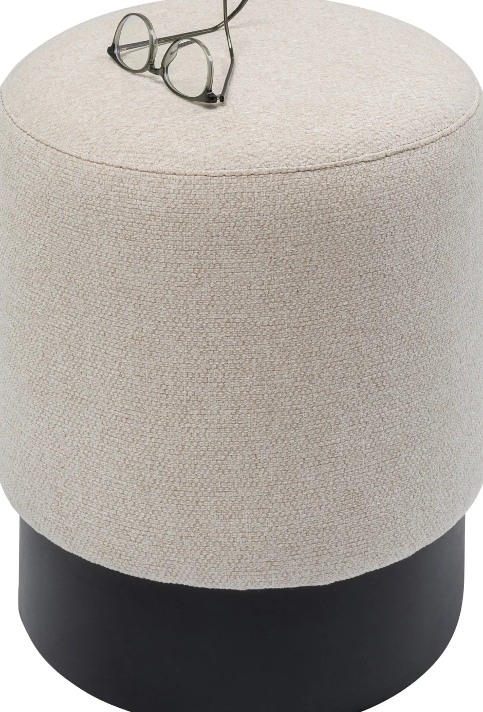 KARE Hocker Cherry Creme Black Ø36cm