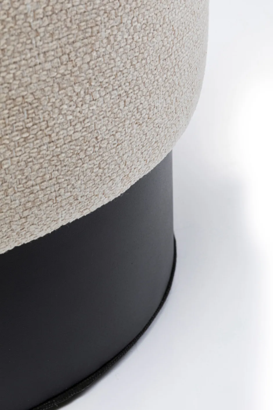 KARE Hocker Cherry Creme Black Ø36cm