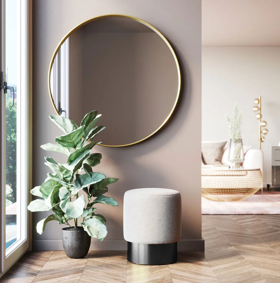 KARE Hocker Cherry Creme Black Ø36cm