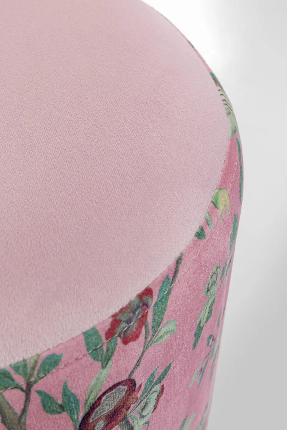 KARE Hocker Cherry Peacock Brass Ø32cm