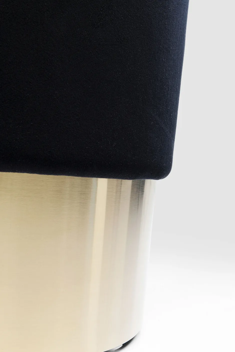 KARE Hocker Cherry Schwarz Brass Ø35cm