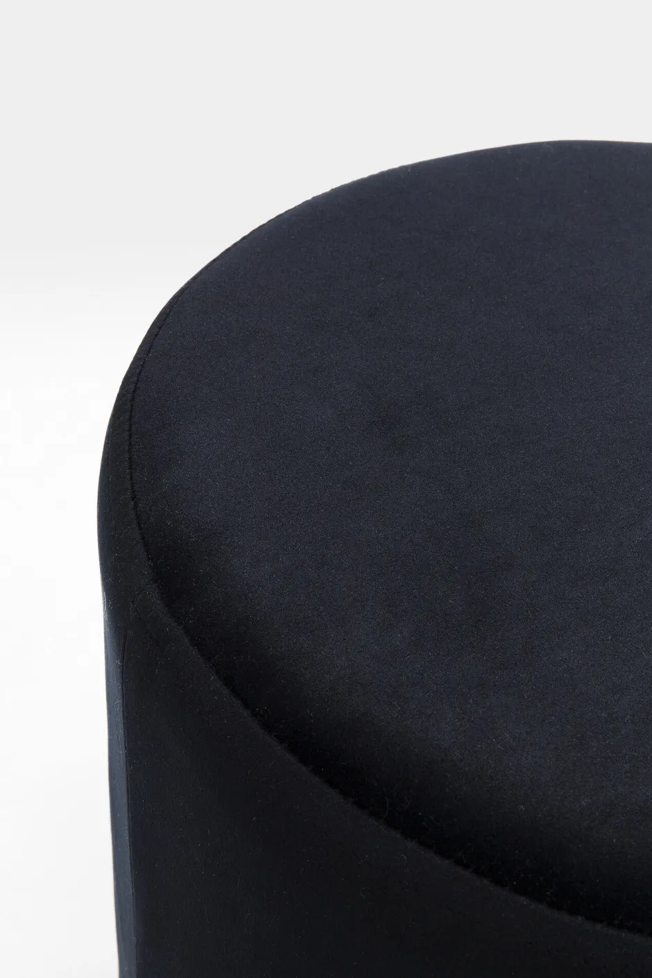 KARE Hocker Cherry Schwarz Brass Ø35cm