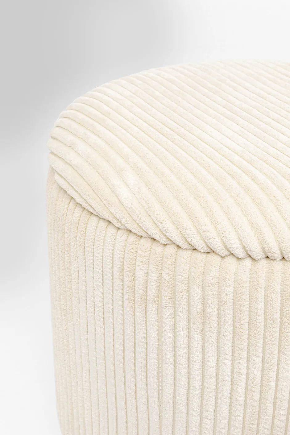 KARE Hocker Cherry Storage Cord Creme (2/Set)