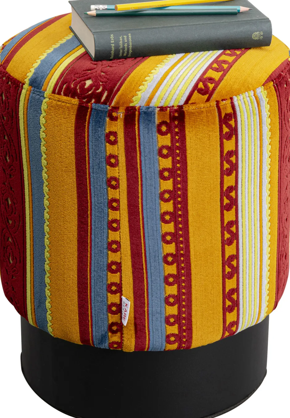 KARE Hocker Cherry Very British Black Ø36cm