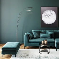 KARE Hocker Gianni Velvet Dunkelgrün