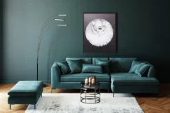 KARE Hocker Gianni Velvet Dunkelgrün