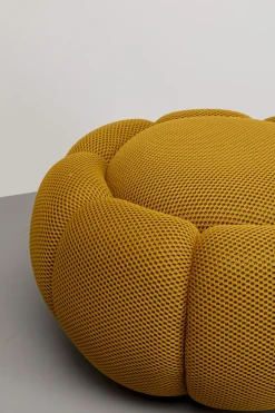 KARE Hocker Peppo Bloom Gelb Ø72cm