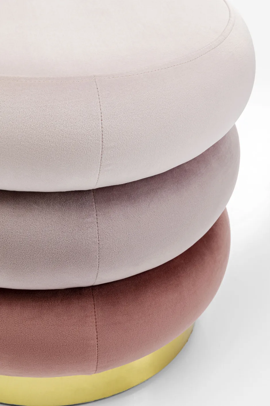 KARE Hocker Sandwich Rose Ø45cm