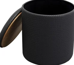 KARE Hocker Venezia Storage Anthrazit Ø40cm