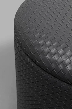 KARE Hocker Venezia Storage Anthrazit Ø40cm