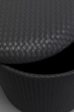 KARE Hocker Venezia Storage Anthrazit Ø40cm