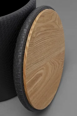 KARE Hocker Venezia Storage Anthrazit Ø40cm