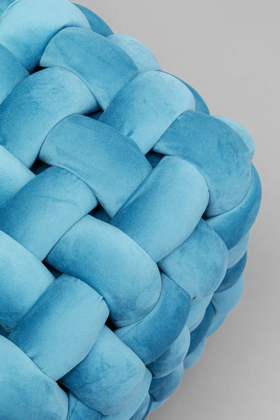 KARE Hocker Weave Square Blau 47x47cm