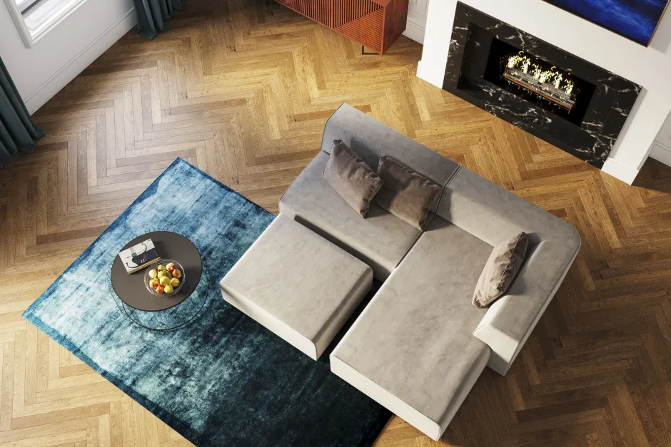 KARE Infinity Hocker 68 Elements Grau