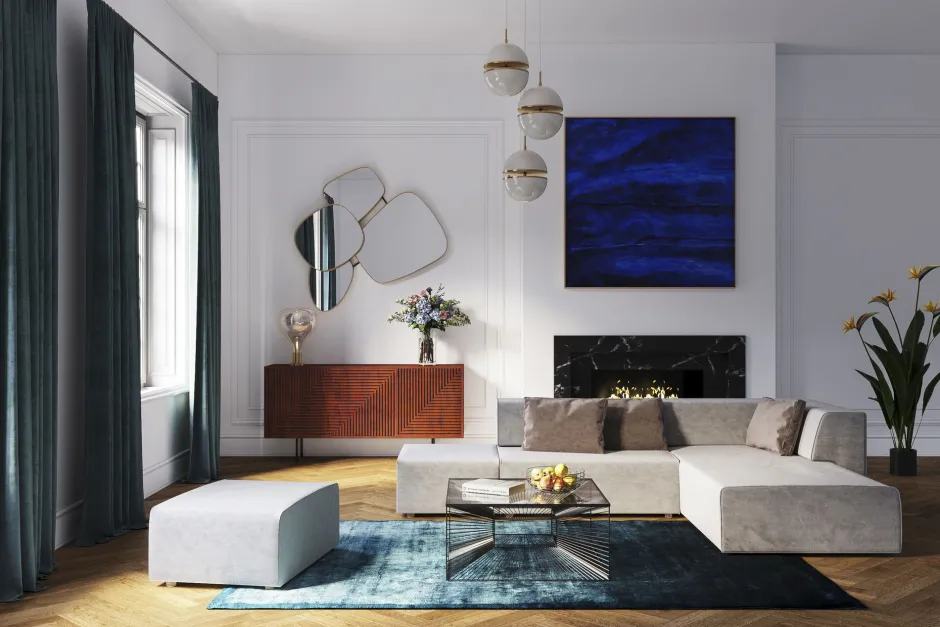 KARE Infinity Ottomane Elements Grau Rechts