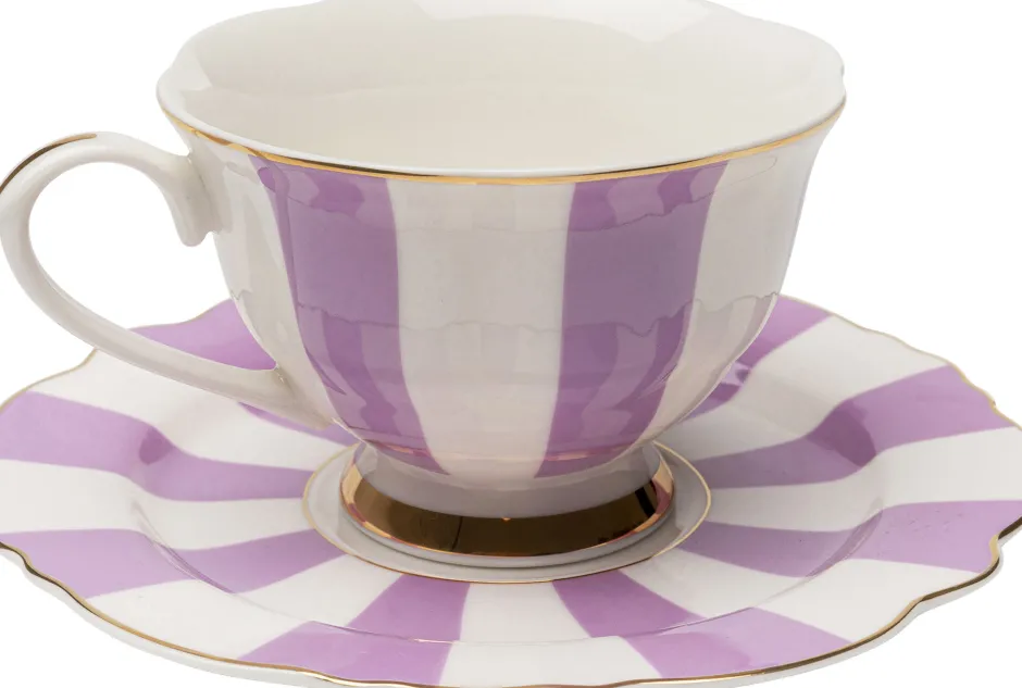 KARE Kaffeetasse Harlequin Lila (2/tlg.)