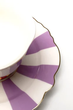 KARE Kaffeetasse Harlequin Lila (2/tlg.)