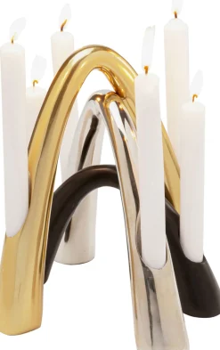KARE Kerzenständer Bow Duo Chrom 21cm