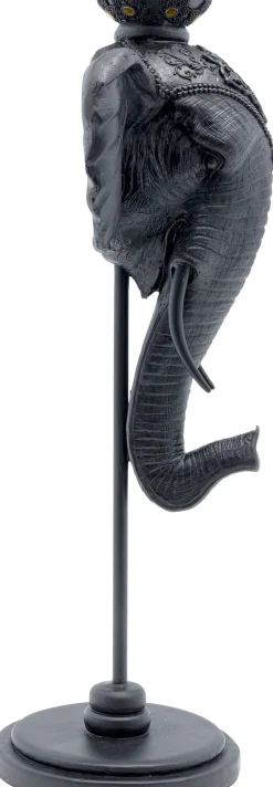 KARE Kerzenständer Elephant Head Schwarz 49cm