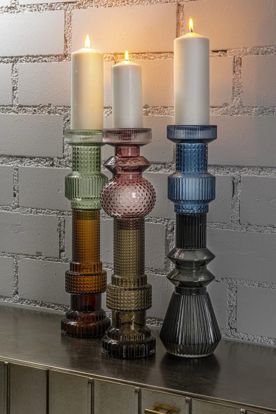 KARE Kerzenständer Marvelous Duo Lila Grau 49