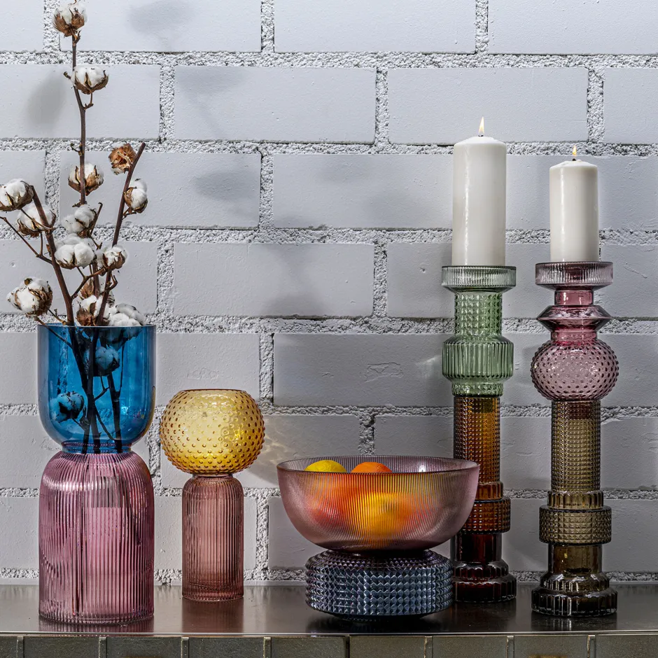 KARE Kerzenständer Marvelous Duo Lila Grau 49