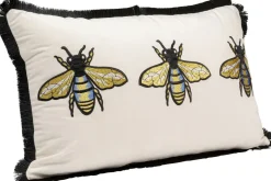KARE Kissen Bees Weiß 50x30cm